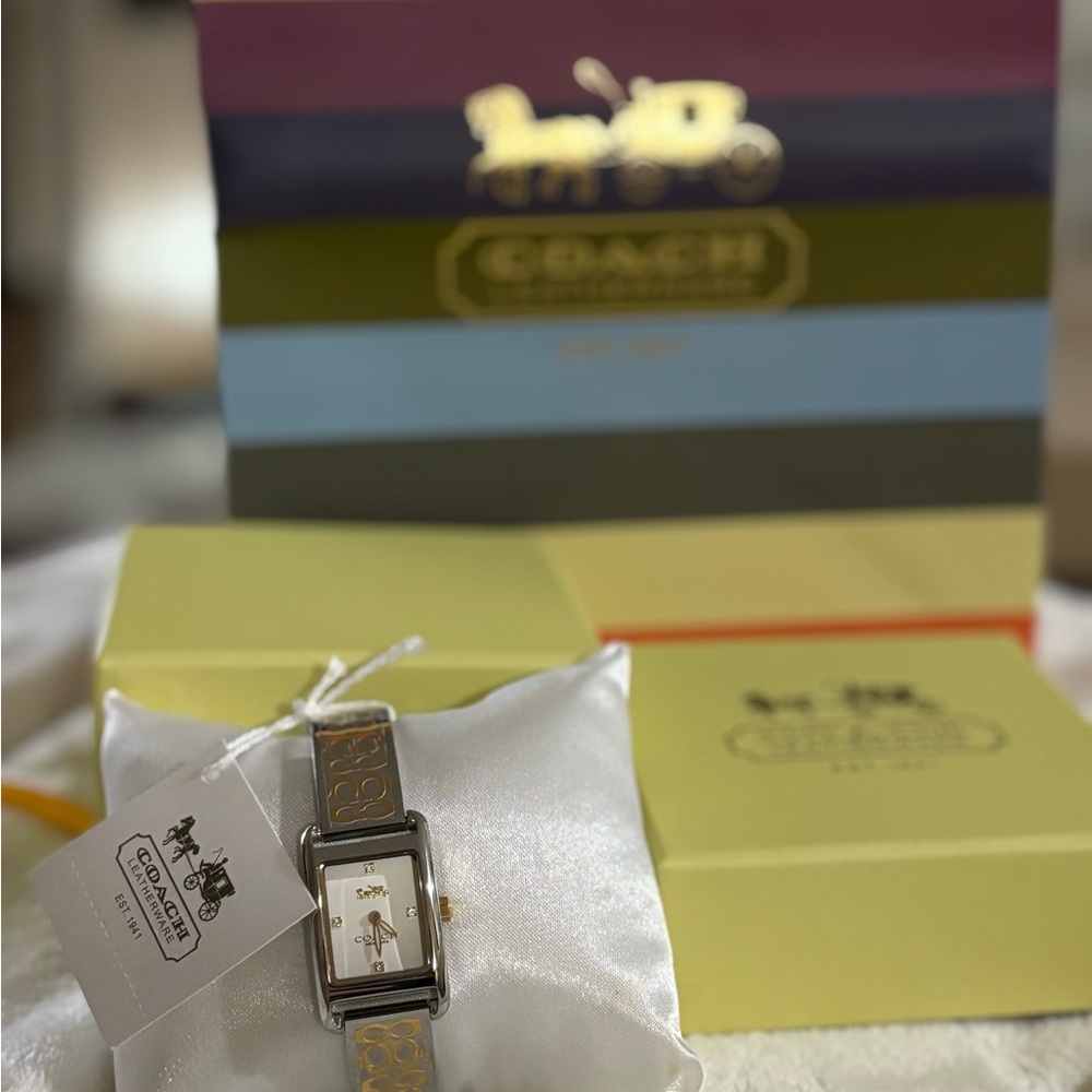 Coach Two-Tone Rectangular Watch